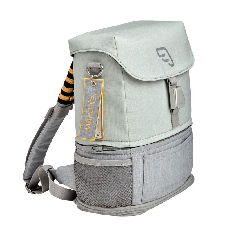 Stokke JetKids BackPack, Green Aurora - Expandable Design for Kids 2-7 Years Old - Easy-to-Clean, Water Repellent Fabric - Includes Pull-Out Seat Pad, Name Tag & Detachable Captain Stripes - Image 1